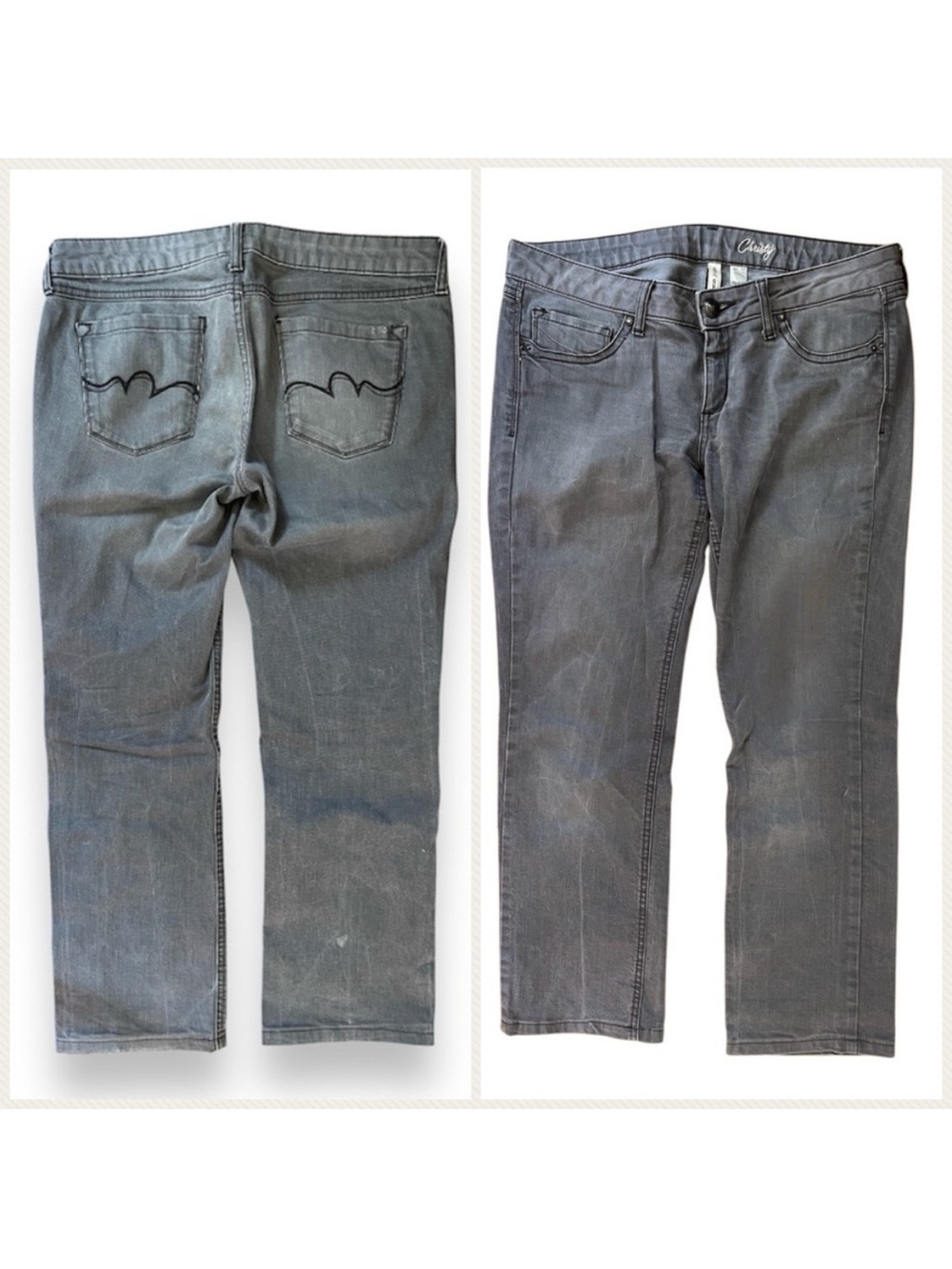 Cool Grey bootcut jeans ring denim sz 12 Mango